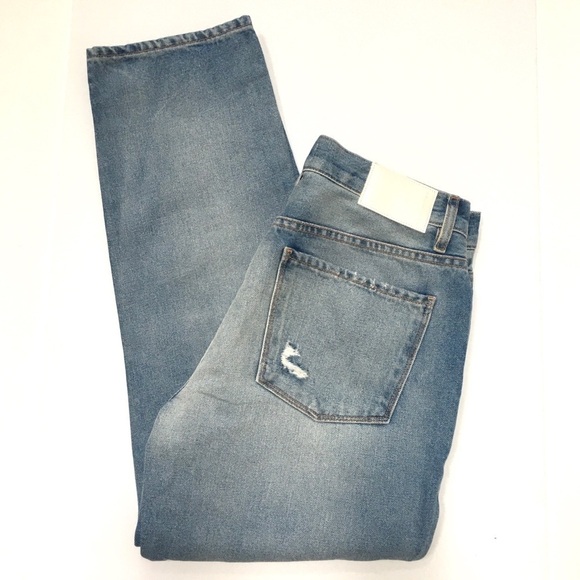 Revolve EI8HT DREAMS Los Angeles Straight Leg Mid-Rise Cropped Jeans, Size 30 - Picture 5 of 8